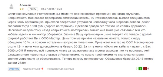 Отзывы об интернет-провайдере Ростелеком в Санкт-Петербурге Отзывы об интернет-провайдере Ростелеком в Санкт-Петербурге
