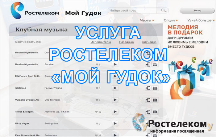Услуга Ростелеком — Мой гудок