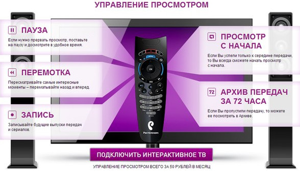 Управление просмотром Ростелеком — возможности, подключение