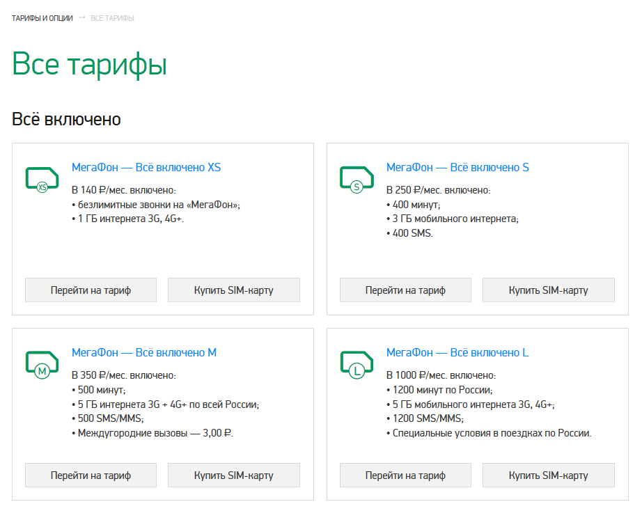 Как узнать свой тарифный план на Мегафоне Как узнать свой тарифный план на Мегафоне