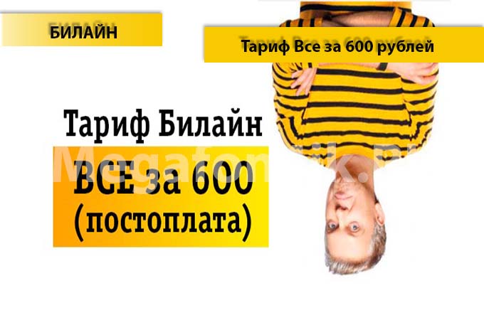 «Все за 600» тариф от Билайн - описание, подключение и переход на тариф