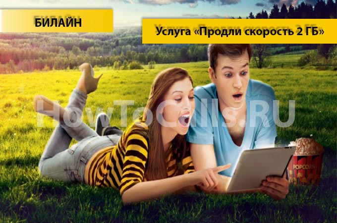 Опция «Продли скорость 2 ГБ» Интернета от Билайн
