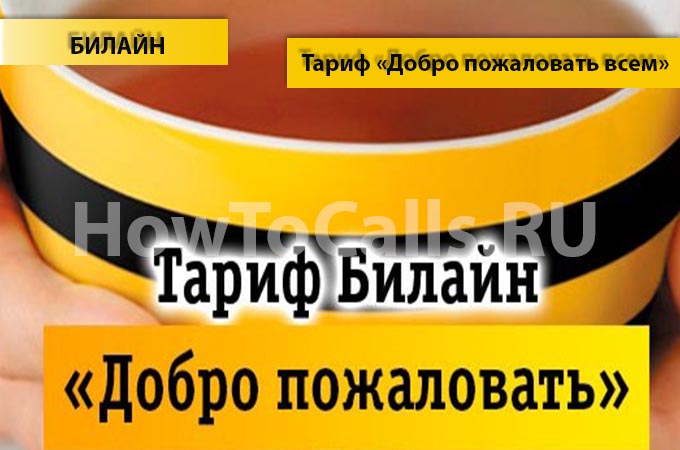 Тариф «Добро пожаловать всем!» от Билайн - описание тарифа, как подключить и как отключить тарифный план «Добро пожаловать всем!» от Билайн