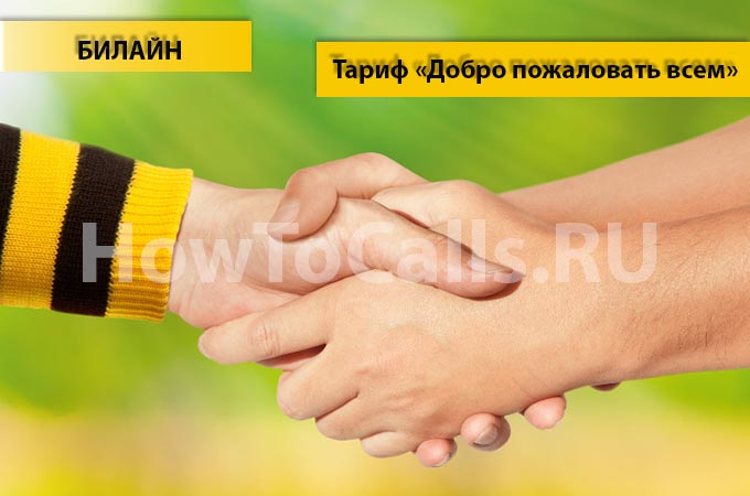 Тариф «Добро пожаловать всем!» от Билайн - описание тарифа, как подключить и как отключить тарифный план «Добро пожаловать всем!» от Билайн
