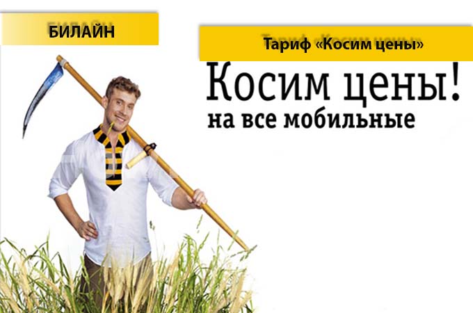 Тариф «Косим цены»от Билайн - описание тарифа, как подключить и как отключить тарифный план «Косим цены» от Билайн