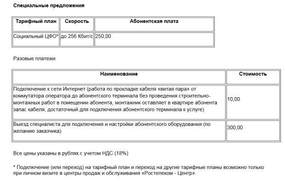 Тариф Социальный от Ростелеком – дешевый интернет для жителей ЦФО и регионов