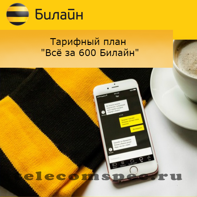 Тарифный план всё за 600 Билайн: описание, отзывы