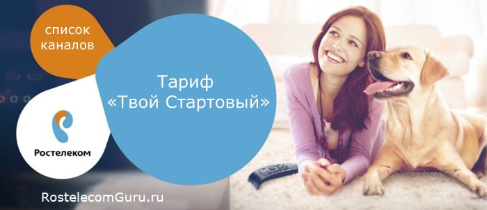 Список каналов телевизионного пакета «Твой Стартовый» Ростелеком
